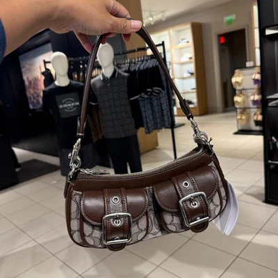 COACH Ashton Bag In Signature Jacquard  CBJ00 Silver/Oak/Maple - Image 1 of 4