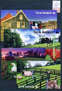 XE49829 Sierra Leone 2014 pigs sheep cows farm animals sheets XXL MNH - Picture 1 of 1