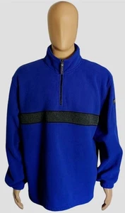 Izod 3/4 Zip Pullover Sweatshirt Mens XL Blue Black Stripe Long Sleeve - Picture 1 of 16