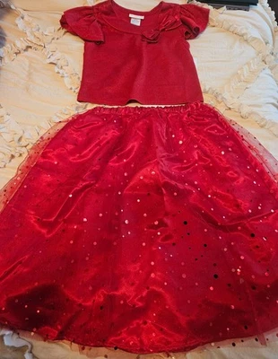 Conjunto Falda Roja Bonnie Jean Juvenil Niñas Talla 14 Nuevo con Etiquetas 2 Piezas Foto 1 de 4