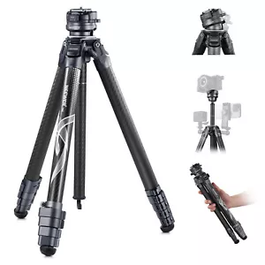 NEEWER 62" Travel Tripod Carbon Fiber with ±15° Leveling 360° Panorama Head - Picture 1 of 8