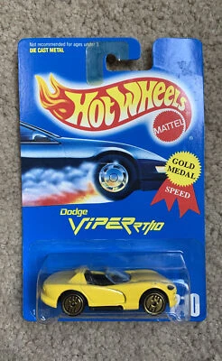 Nuevo en caja Hot Wheels Dodge Viper RT/10 - Amarillo #210 - Medalla de Oro Tarjeta Azul 1991/1992 Foto 1 de 4