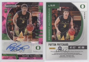2020 Panini Prizm Draft Picks Prospect Pink Ice Payton Pritchard Rookie Auto RC