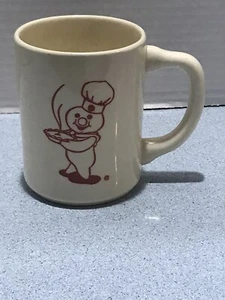 Vintage Pillsbury Doughboy Coffee Mug Poppin Fresh Red Lettering - Picture 1 of 7