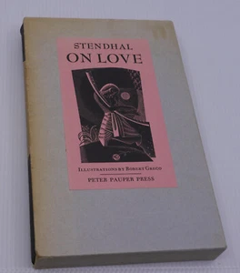 STENDHAL ON LOVE, VINTAGE HC BOOK, ROBERT GRECO ILLUSTRATED, w SLIPCASE - Picture 1 of 7