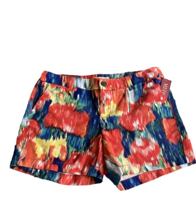 NUEVO Pantalones Cortos Chinos Merona Para Mujer Talla 2 Coral Brillante Floral Informal Casa de Campo 5 pulgadas Foto 1 de 4