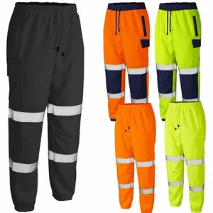 Herren Hi Vis Viz Joggingunterteil Kampfjogger Arbeitshose - Bild 1 von 13