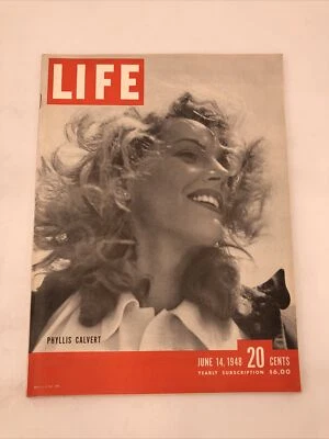 Life Magazine June 14, 1948 Phyllis Calvert - Ford Motor Co - Avery Brundage - Image 1 of 4