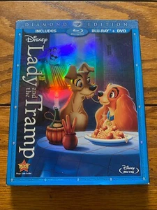 DISNEY: LADY AND THE TRAMP, DIAMOND EDITION BLU RAY WITH SLIP COVER (NO DVD) - Foto 1 di 3