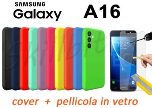 COVER CASE CUSTODIA PROTEZIONE SILICONE GEL PER SAMSUNG GALAXY A16 + VETRO NUOVE - Foto 1 di 10