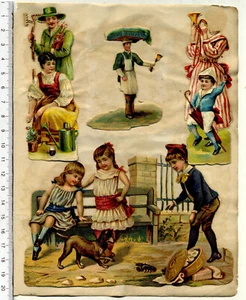 Oblaten Kinder, Berufe, Tiere etwa 1895 - Bild 1 von 6