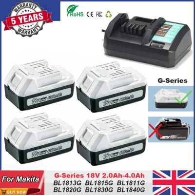 BL1813G BL1815G Battery DC18WA Charger For Makita 18V G-Series BL1830G BL1820G