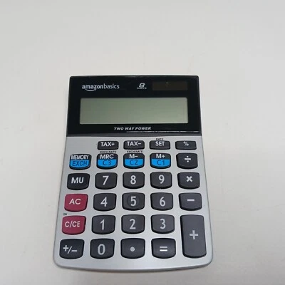 Amazon Basics 8-Digit Desktop Calculator (Solar/Battery)  - Image 1 of 4