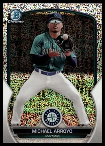 2023 Bowman Chrome MICHAEL ARROYO SPECKLE REFRACTOR 157/299 MARINERS BCP-180 - Picture 1 of 2