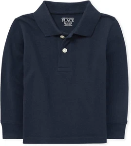 Baby Boys Long Sleeve Pique Polo - Picture 1 of 12