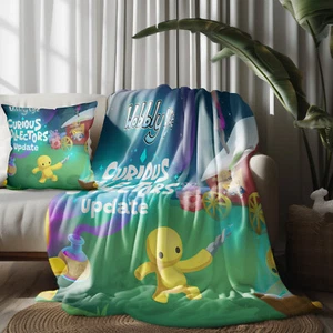 Wobbly Life Set di 2 Coperta e Federa da Lancio dei Cartoni Animati, Decorazione Divano Letto - Foto 1 di 6
