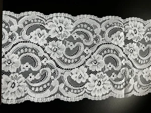 Bestickte Blumen Spitze Bordüre Nähen/Basteln/Röcke/5,25 breit Meterware - Bild 1 von 3