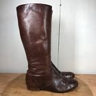 Frye Boots Womens 9.5 M Jillian Pull On Riding Brown Leather Tall Classic Casual