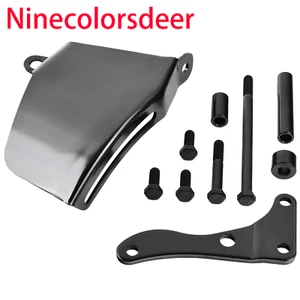 Kit de soporte de acero alternador bomba de agua larga para 1969-86 SB Chevy 350 LWP negro - Imagen 1 de 5