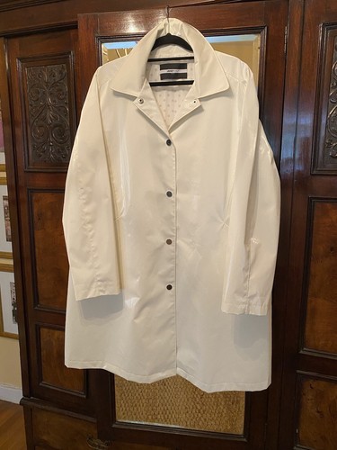 OFF WHITE Impermeabile Jane Post bianco spento bianco XL ottime condizioni