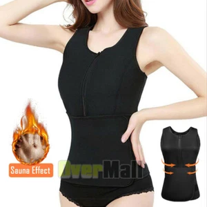 Women Sauna Suit Sweat Vest Neoprene Shirt Body Shaper Weight Loss Waist Trainer - Picture 1 of 16