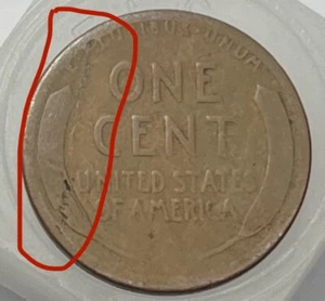 Error Coin 1916 Lincoln Cent Wheat Penny Lamination Planchet Crack Error WOW 628 - Picture 1 of 3