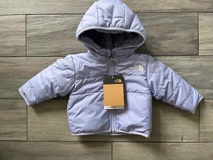 NORTH FACE INFANT GIRLS REVERSIBLE MOSSBUD FULL ZIP JACKET, SWEET LAVENDER, NWT - Picture 1 of 3