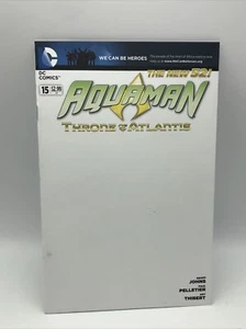 Aquaman 15 (2012) Variante en blanco Geoff Johns Tronos of Atlantis - Imagen 1 de 7