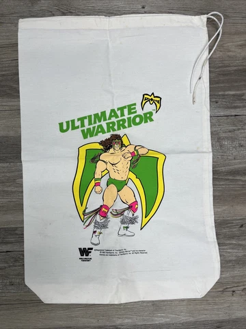 Vintage Wwf Wwe Ultimate Warrior Tote Bag Hasbro Moc Rare Cover