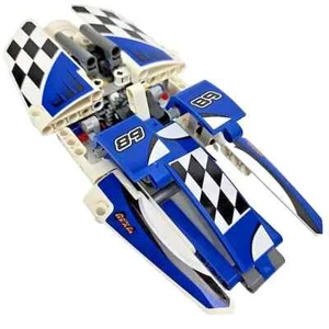 LEGO Technic Hydroplane Racer Seaplane Set 42045 Blue White 8" Toy 2016 Boat - Picture 1 of 14