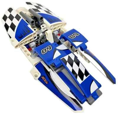 LEGO Technic Hydroplane Racer Seaplane Set 42045 Blue White 8" Toy 2016 Boat - Image 1 of 4