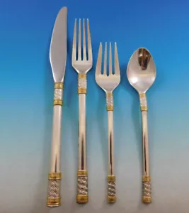 Aegean Weave Gold by Wallace Sterling Silver Regular Size Place Setting(s) 4pc - Picture 1 of 4