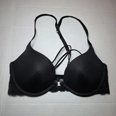 Sujetador negro para mujer GILLY HICKS talla 34C cierre frontal Foto 1 de 4