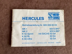 Manual de instrucciones Hercules MK1 MK2 K50 Sprint RL Ultra - Imagen 1 de 1