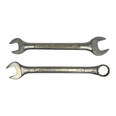 S-K Wayne Combination Wrench Open End Wrench SAE 0-2024 C-22 USA 11/16” 5/8x3/4” - Image 1 of 4