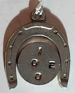 Vintage Sterlingsilber I LOVE YOU SPINNER Armband Charm, 2,06 g, 7/8 Zoll - Bild 1 von 2