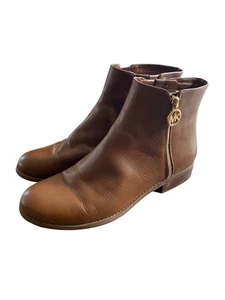 Michael Kors Lainey Flat Leather Brown Bootie Size 9 - Picture 1 of 8