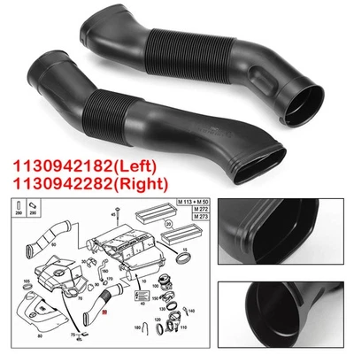 Manguera de admisión de aire izquierda derecha ABS para Benz E500 E55 AMG CLS500 CLS55 2003-2006 Foto 1 de 4