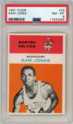 1961 Fleer #23 Sam Jones PSA 8 - Image 1 of 2
