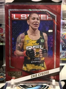 Antología de combate Panini 2025 PFL Cris Cyborg rojo paralelo #’d/5 TZ - Imagen 1 de 2