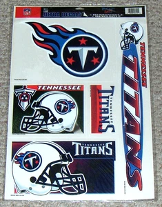 WinCraft Sports NFL Football TENNESSEE TITANS Ultra Decals Window Clings - Picture 1 of 3