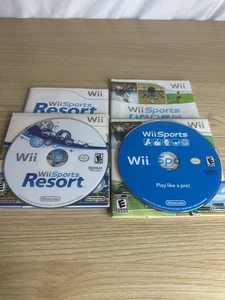 Wii Sports & Wii Sports Resort Nintendo Wii Both Complete & Cleaned Fast Ship - Picture 1 of 24