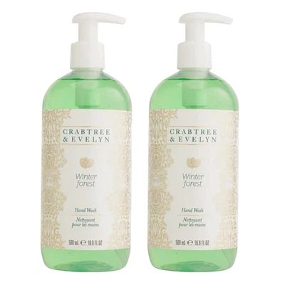 Crabtree and Evelyn Winter Forest Hand Wash Soap 2x 500ml Limited Ed (Pack Of 2) - Image 1 of 3