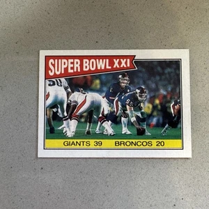 1987 Topps Football #1 Super Bowl XXI - Picture 1 of 2