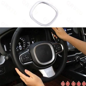 Fit For Volvo XC90 2016-2023 Matte Silver Steering Wheel Sheet Ring Trim 1PCS - Picture 1 of 10