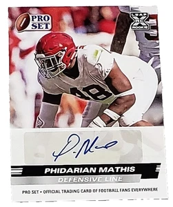 2022 PRO SET PHIDARIAN MATHIS ROOKIE AUTOGRAPH CARD #PSA-PM1 FOOTBALL CARD - Picture 1 of 1