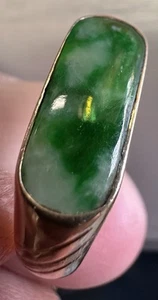Atemberaubender 18k Gold Jade Ring fantastisch echt aus China "LESEN" - Bild 1 von 9