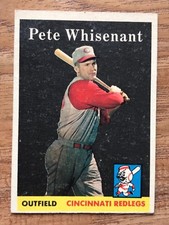 1958 TOPPS BASEBALL PETE WHISENANT CARD No.466 Cincinnati Redlegs
