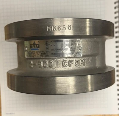 TITAN FLOW CONTROL CV 47-SS 2" pulgadas VÁLVULA DE RETENCIÓN 316SS SS ASIENTO Especificaciones en fotos Foto 1 de 4