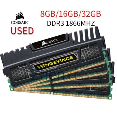 Corsair Vengeance 32GB 16GB 8GB DDR3 1866MHz 1600MHz CL10 Desktop Memory RAM LOT - Image 1 of 4